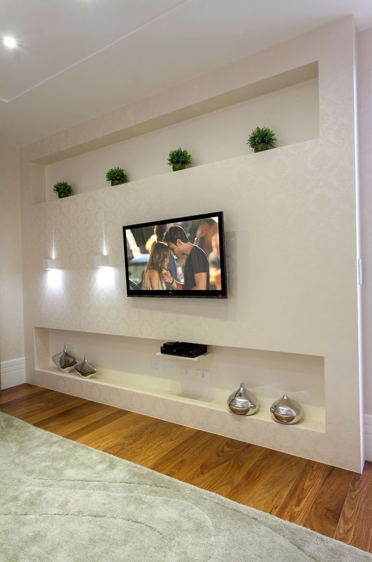 Ниши из гипсокартона в гостиной