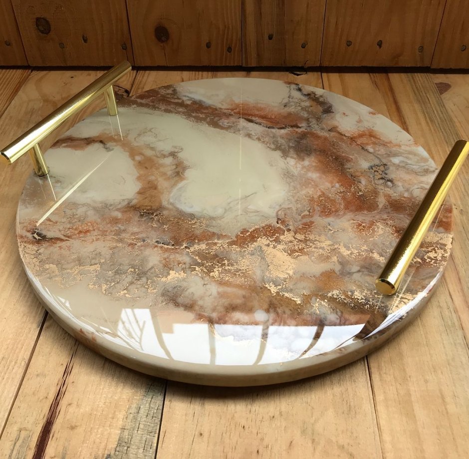 Поднос из эпоксидной смолы