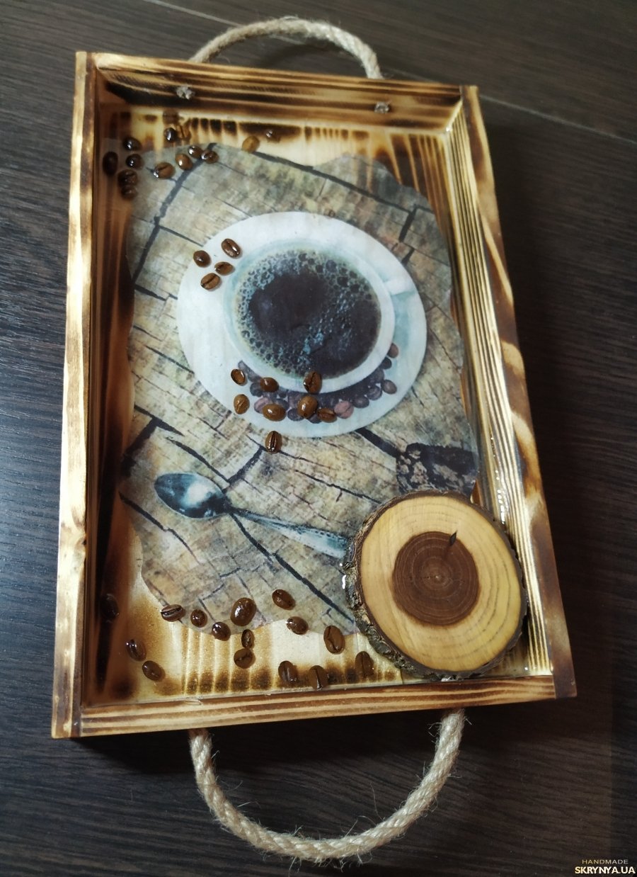 Поднос с эпоксидной смолой