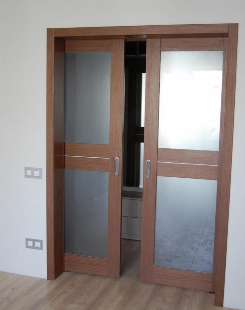 Раздвижные двери межкомнатные двустворчатые Волховец