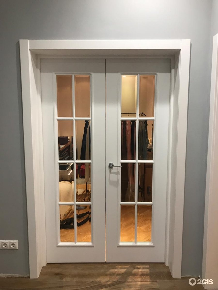 Распашные двери межкомнатные двустворчатые Волховец