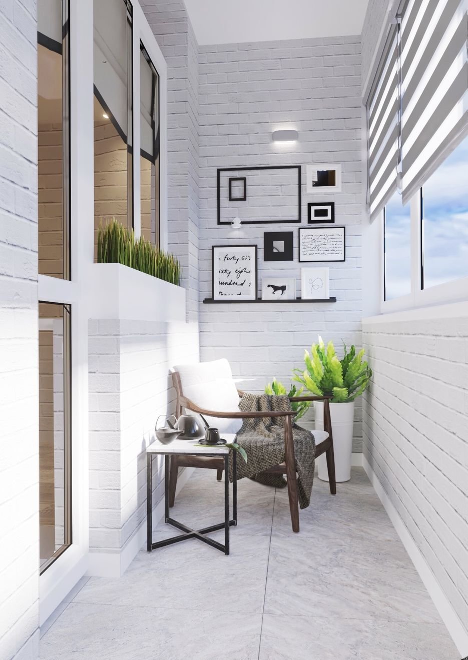 Балкон кирпичиками