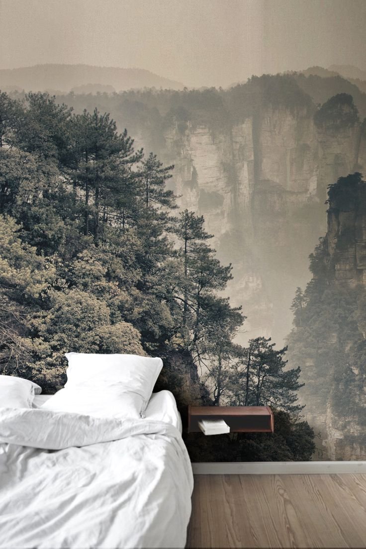 Фотообои в спальню природа