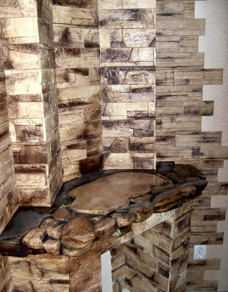 Отделка искусственным декоративным камнем