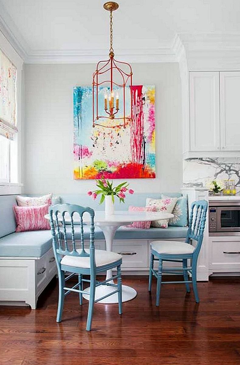 Плетеные тарелки в интерьере