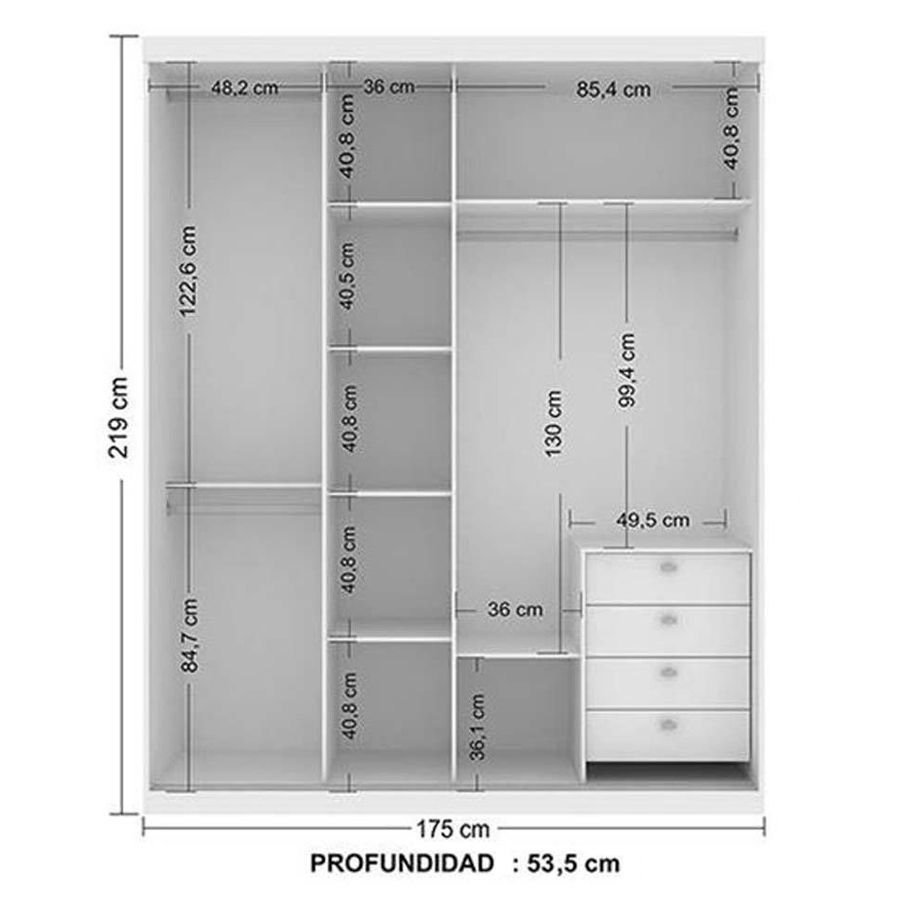 Наполнение шкафа Размеры