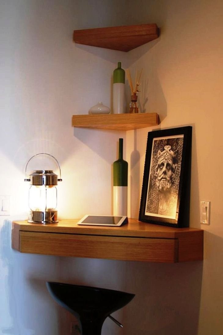 Угловые прикроватные полки