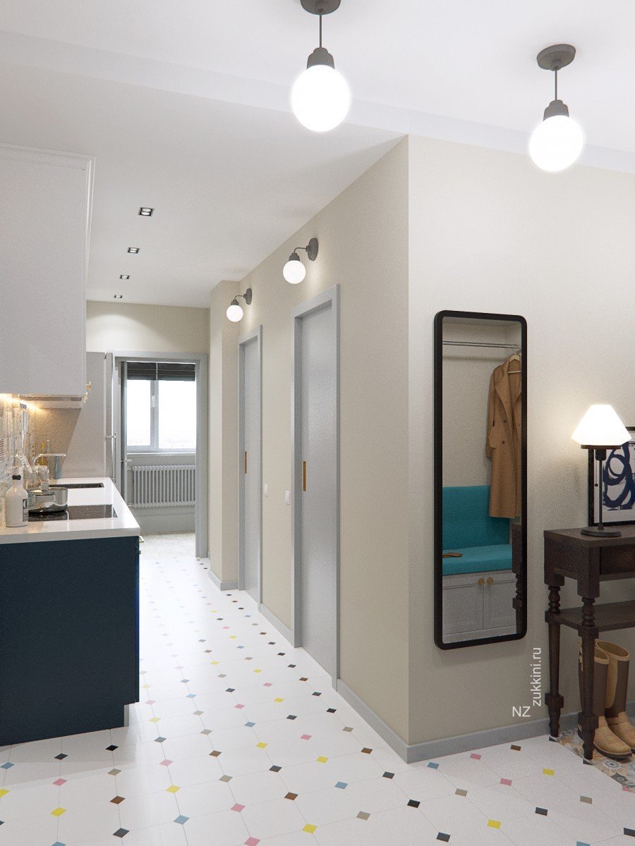 Дизайн кухни п44к двушка распашонка