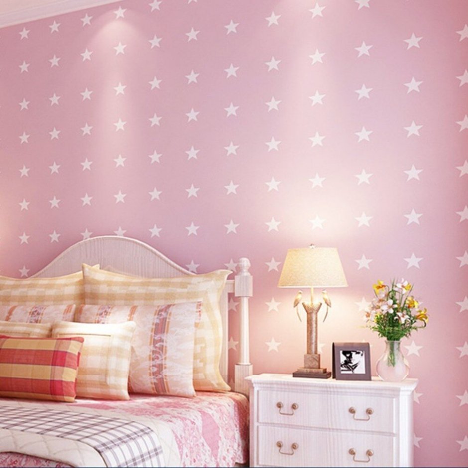 Розовые обои для стен