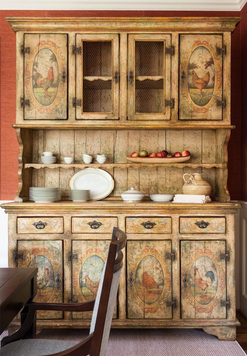 Кухонный буфет в стиле Прованс декупаж