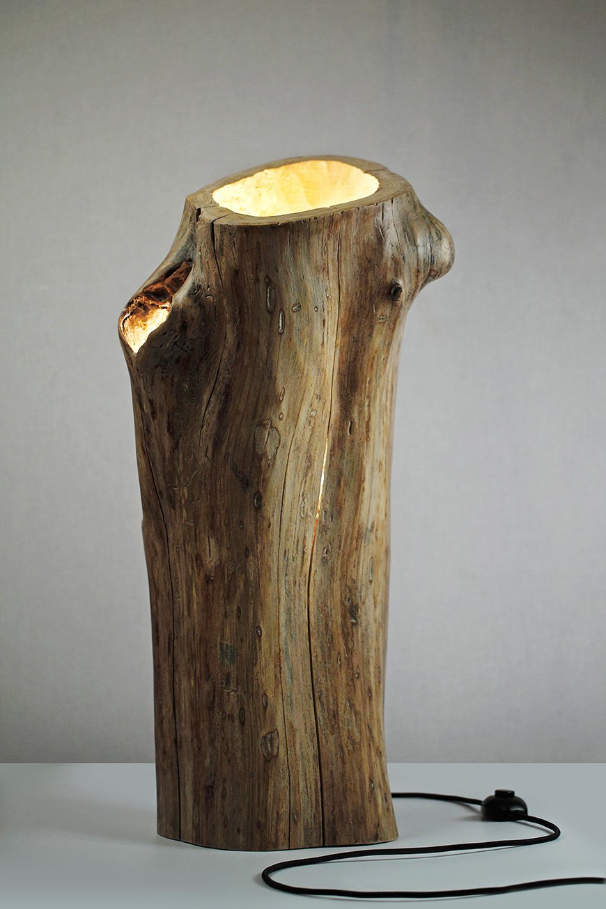 Светильники из цельного дерева