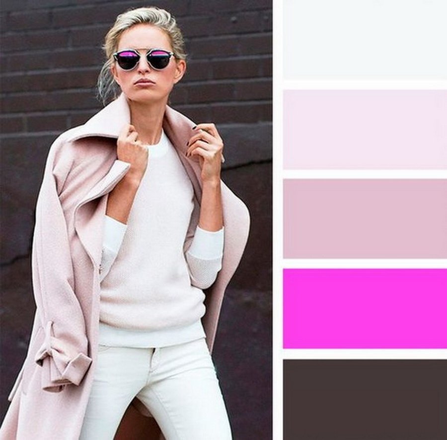 Цветовая палитра сочетание розового