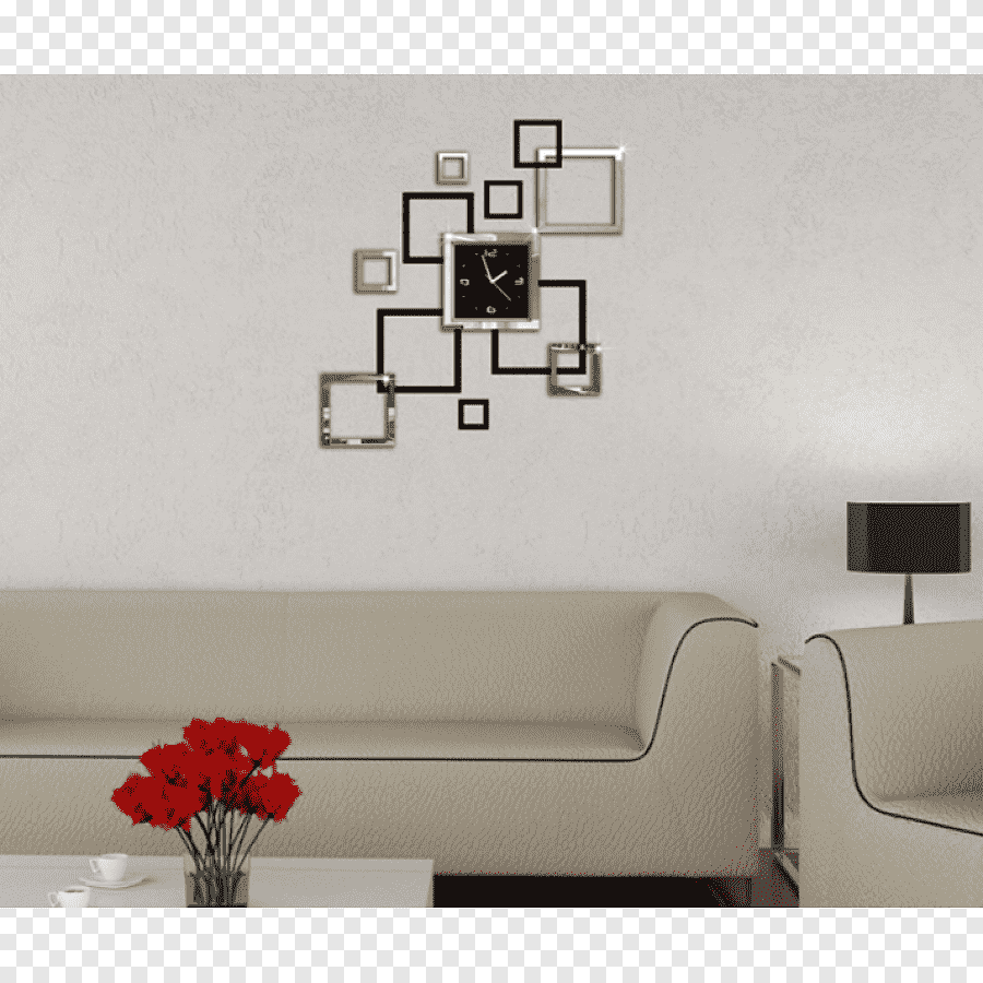 Зеркальные часы на стену