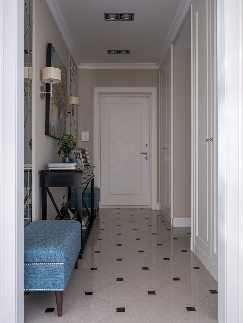 Напольная плитка в узкий коридор