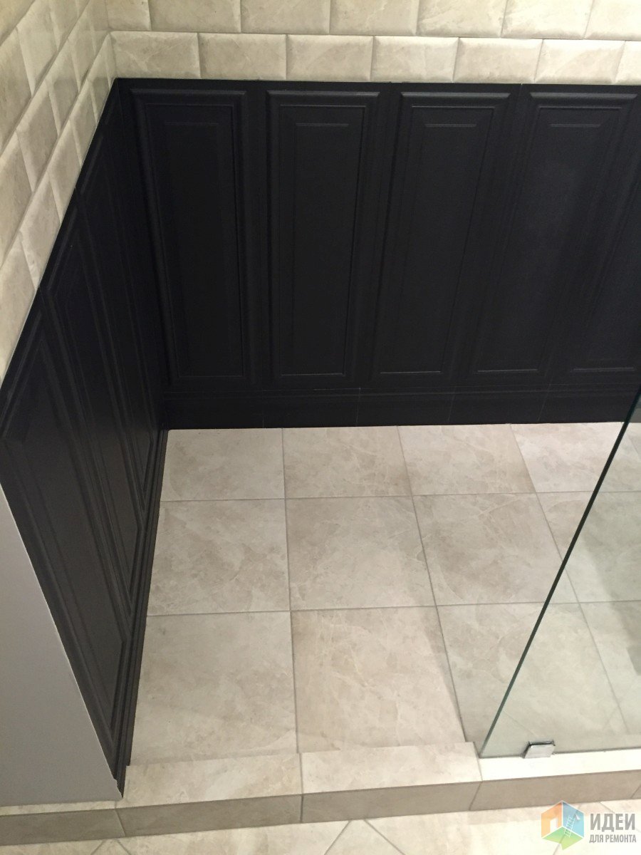 Бортик в душевую из плитки