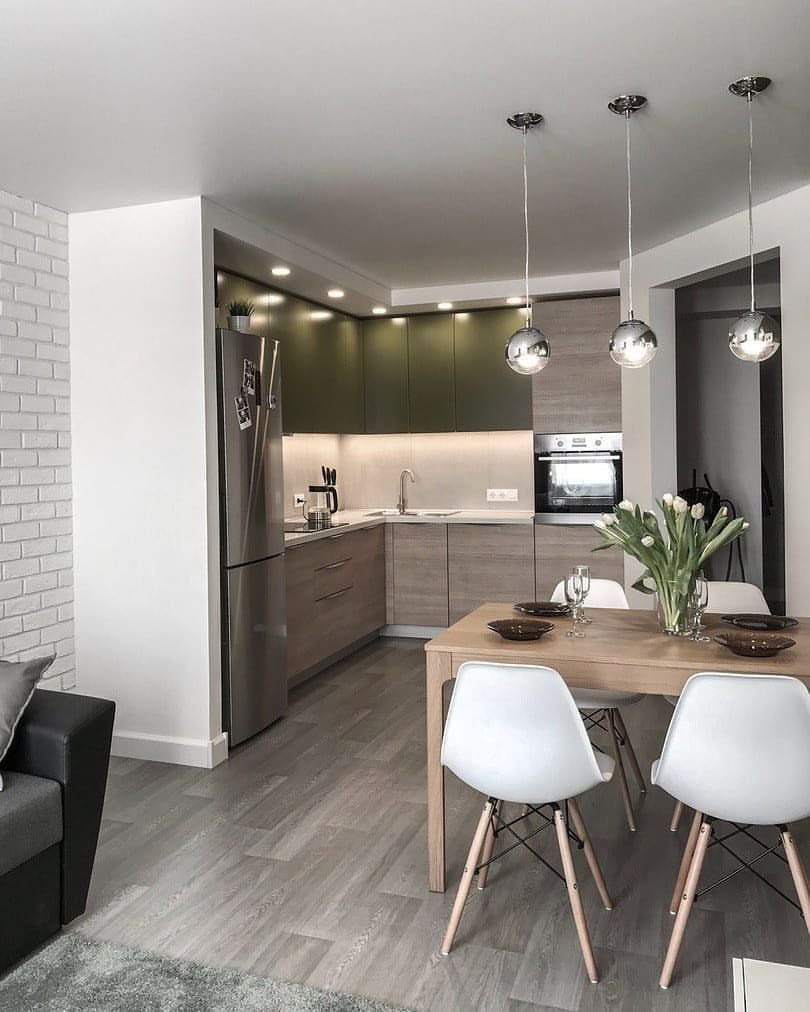 Интерьер кухни студии