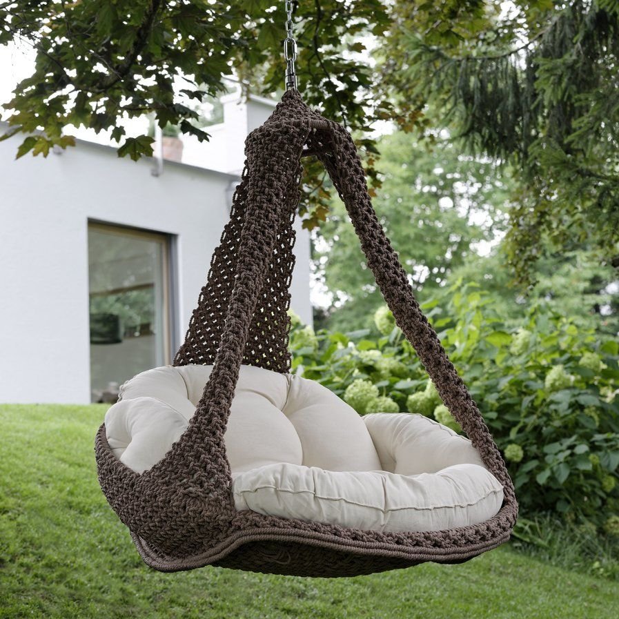 Качели плетеные подвесные