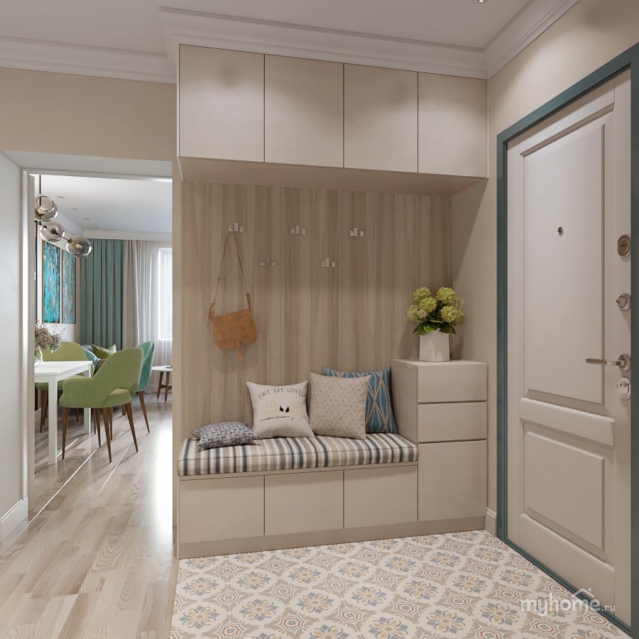 Интерьер узкой прихожей