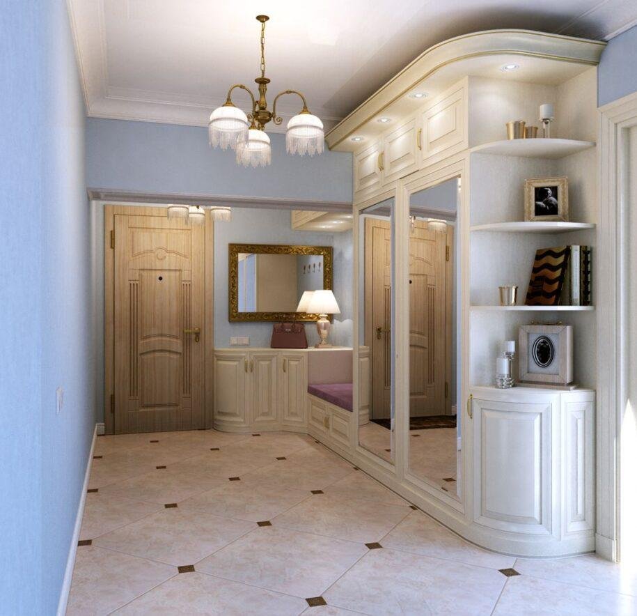 Современная прихожая с рейками