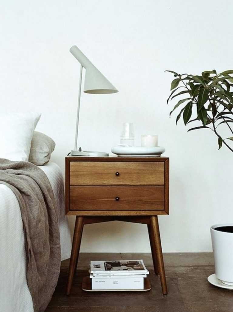 Белоснежная прикроватная тумбочка т007 anyhomeru