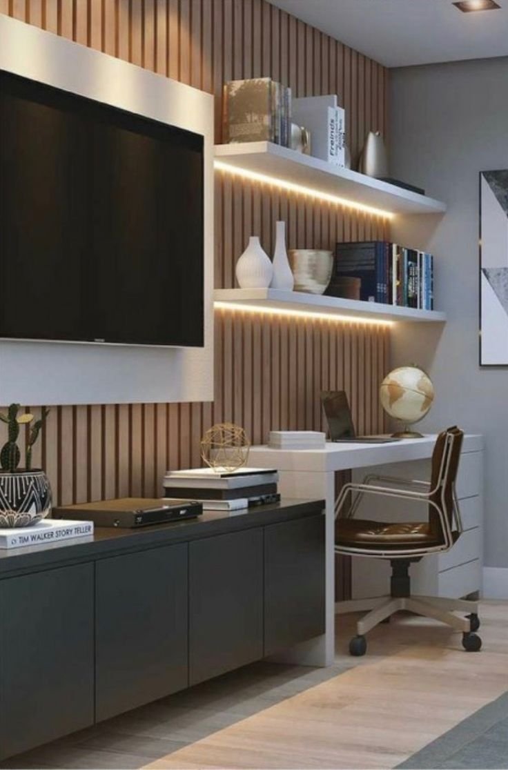 Гостиная с рабочим столом