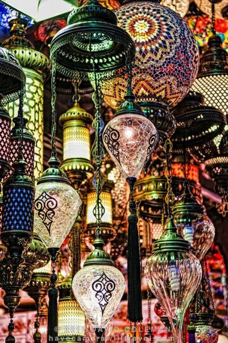 Гранд базар в Стамбуле лампы