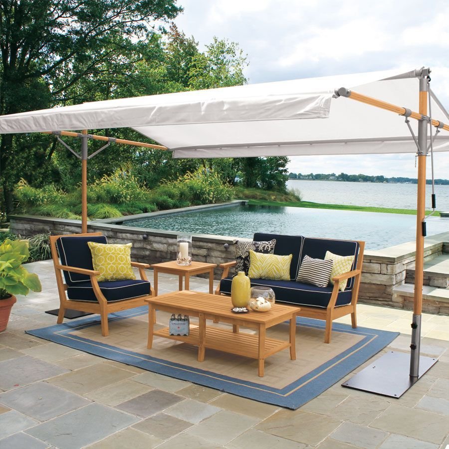 Пергола с тканевой крышей