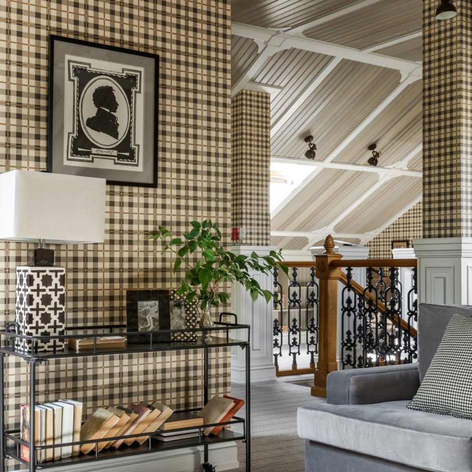 Интерьер мансарды в английском стиле