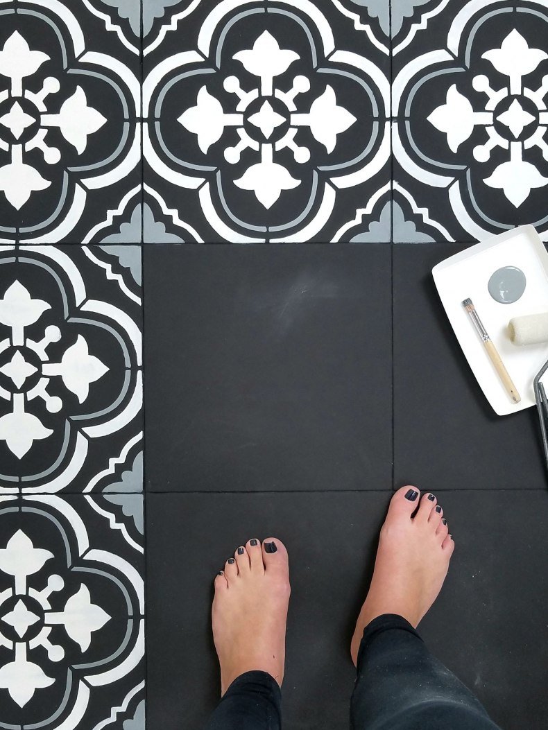 Трафарет для покраски пола