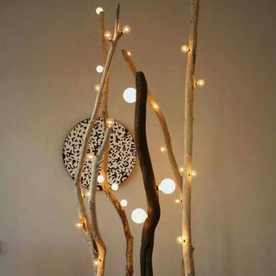 Лампа из веток