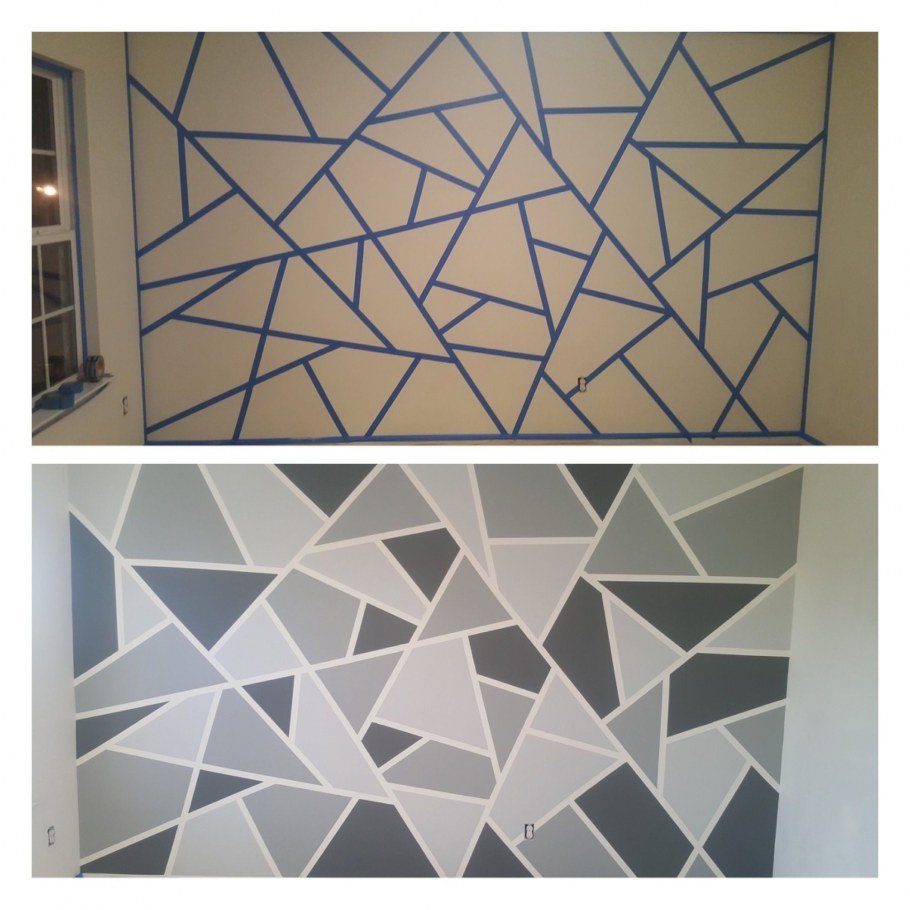 Геометрический рисунок на стене