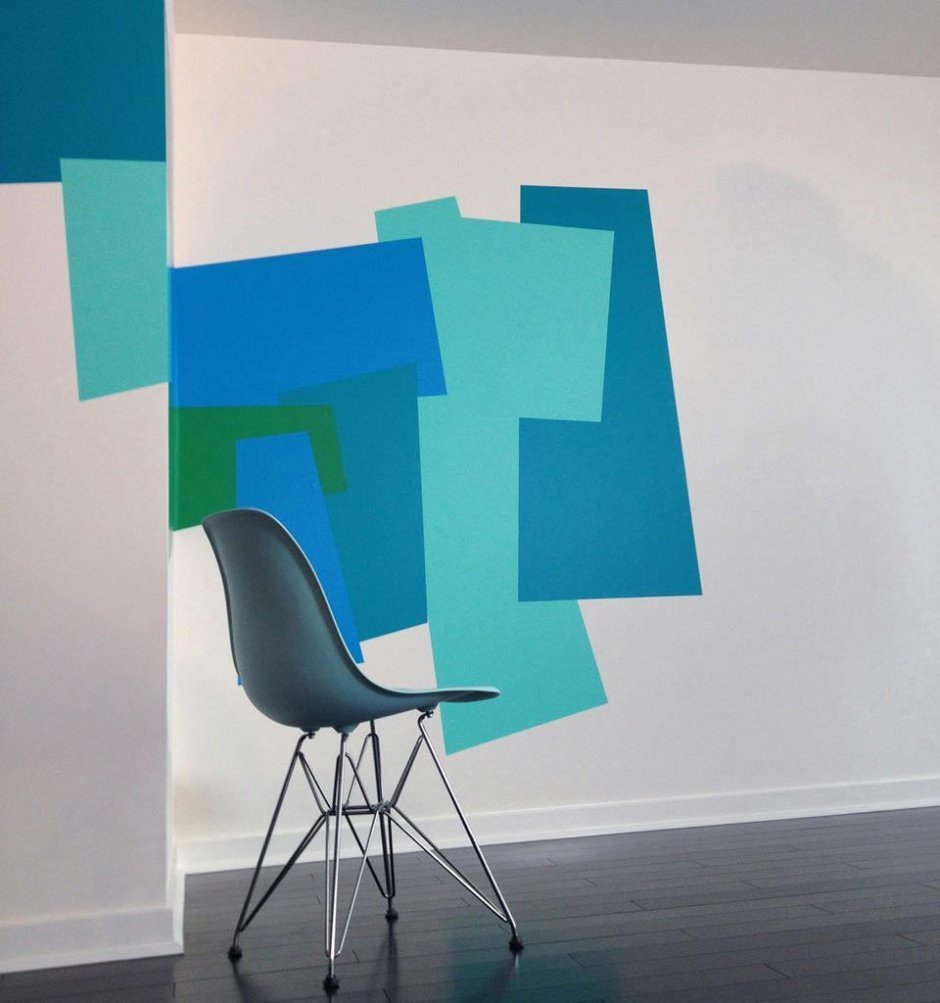 Покраска стен абстракция