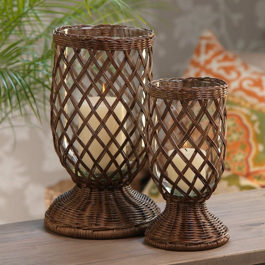 Подсвечник плетеный из лозы