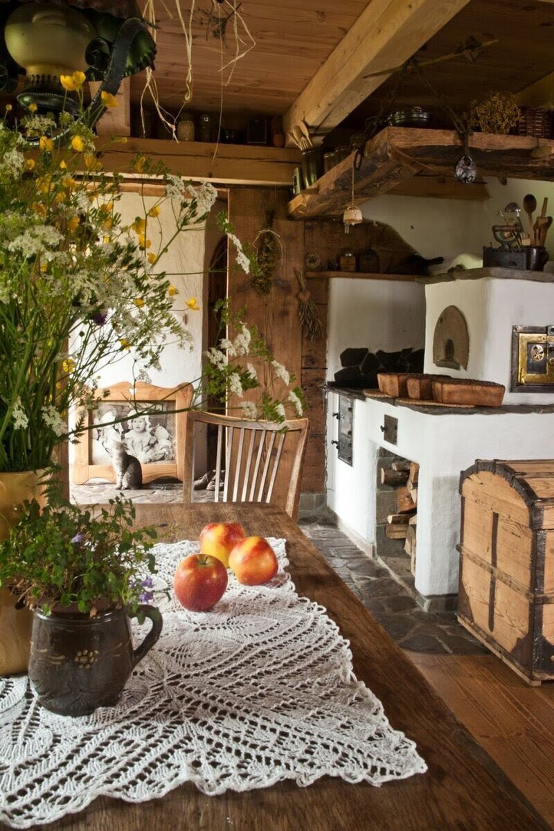 Спальня в деревенском домике