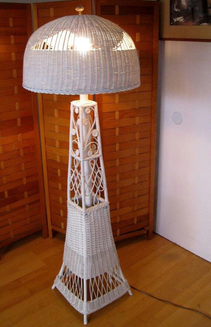 Плетеный абажур