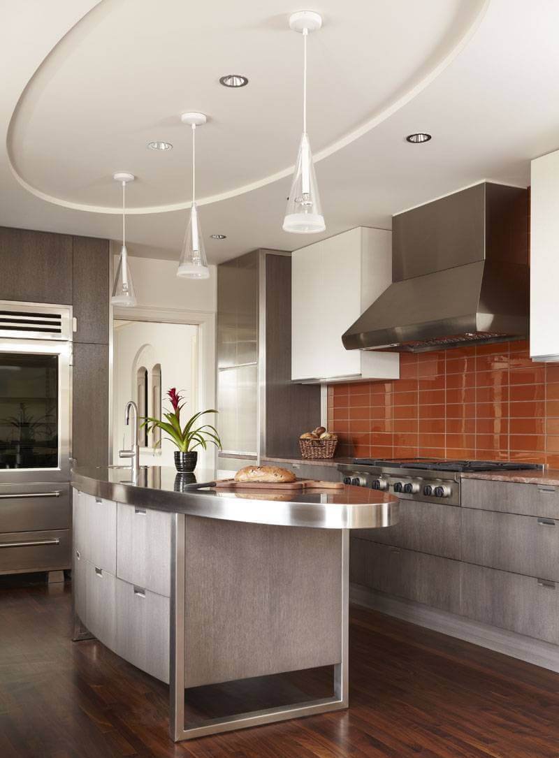 Потолки из гипсокартона для кухни