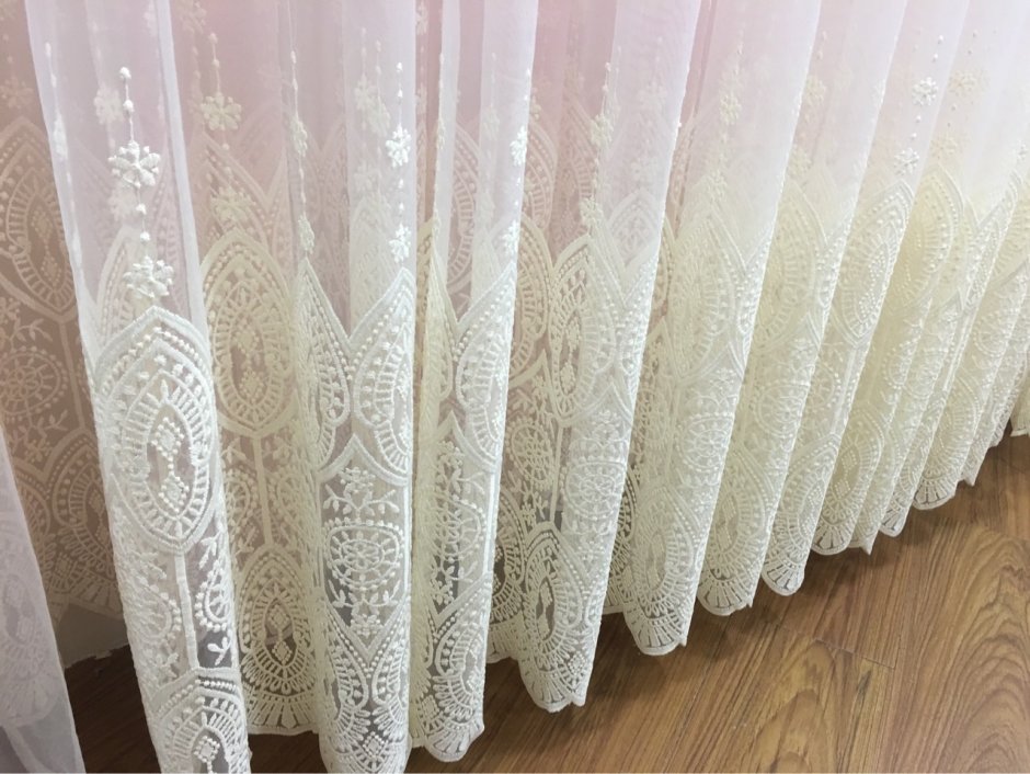 Тюль с оборками внизу