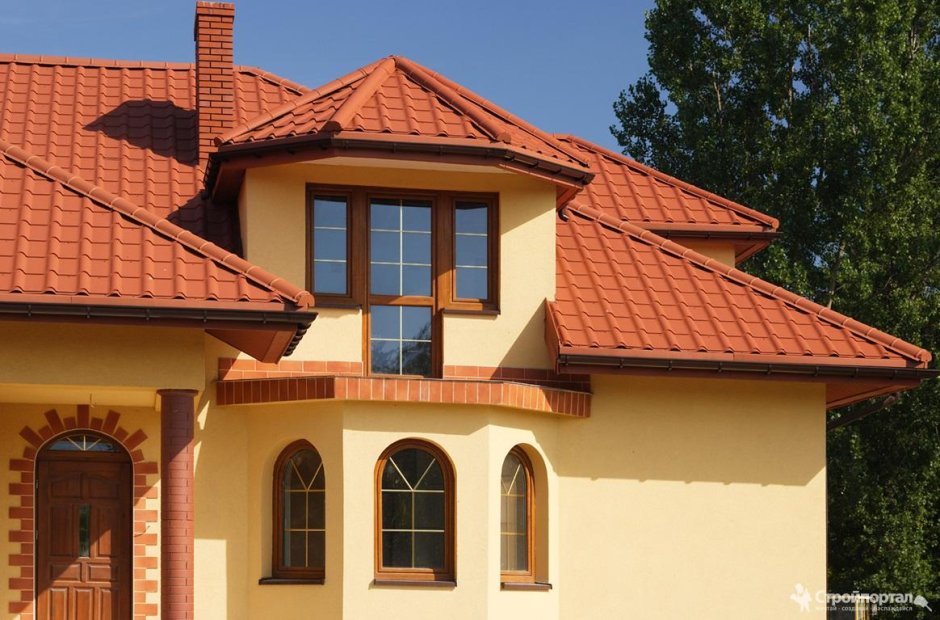 Металлочерепица Супермонтеррей 8004 терракотовый