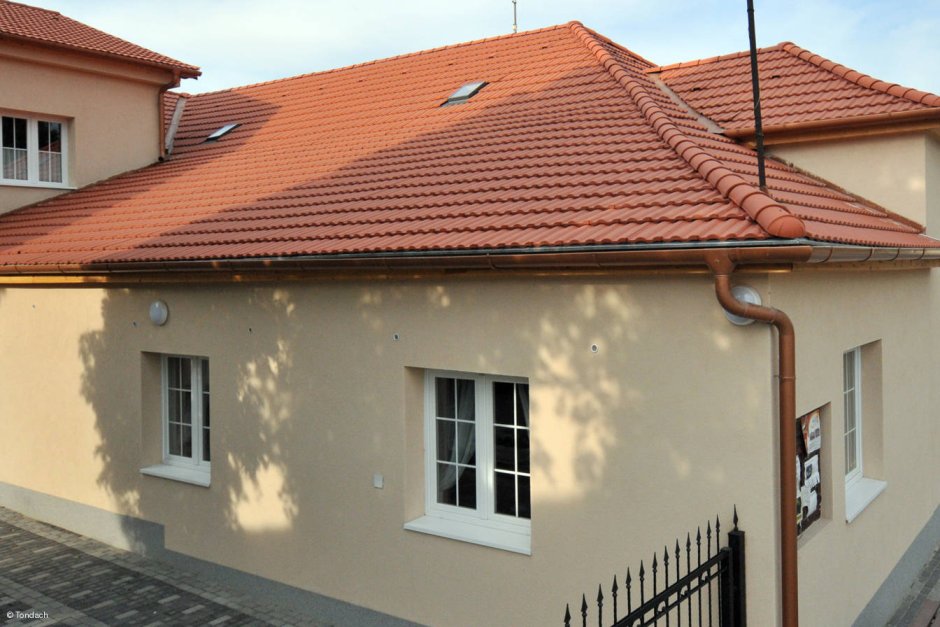 Керамическая черепица Tondach Бобровка белый цвет