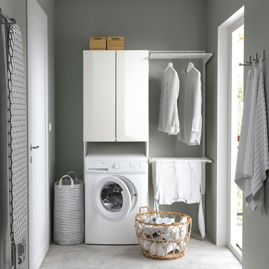 Fiskån Фискон шкаф для стиральной машины, белый64x40x203 см