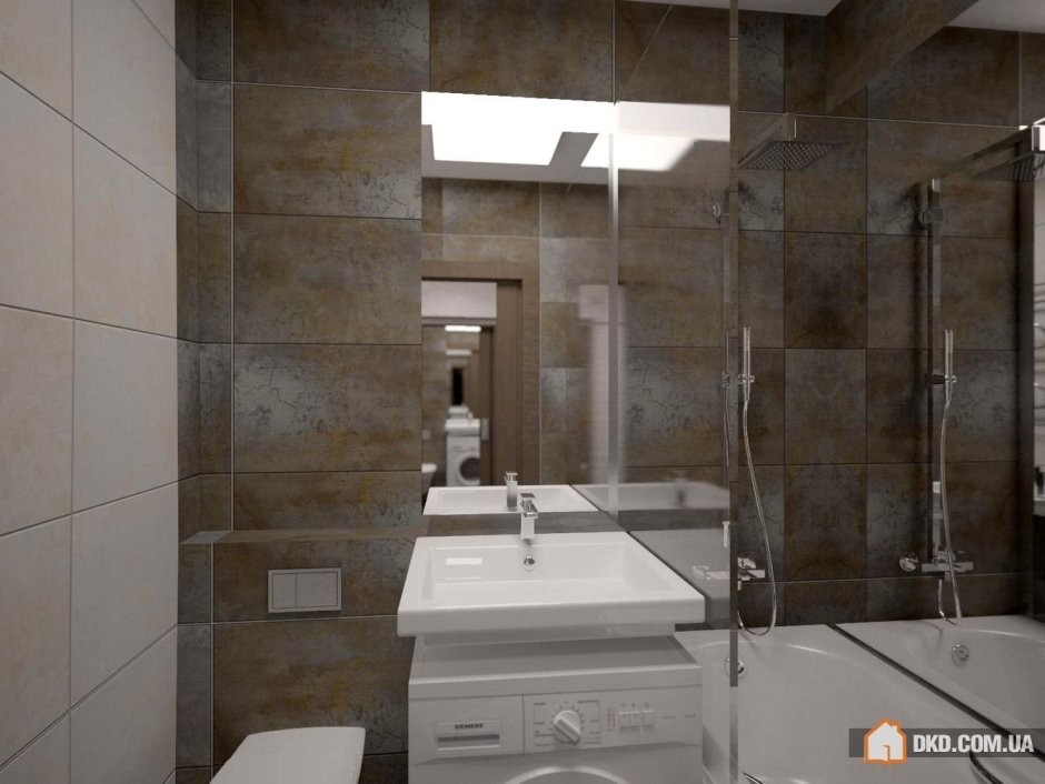 Перегородка между ванной и раковиной