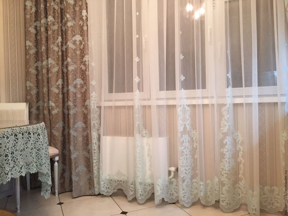 Шторы из органзы в гостиную