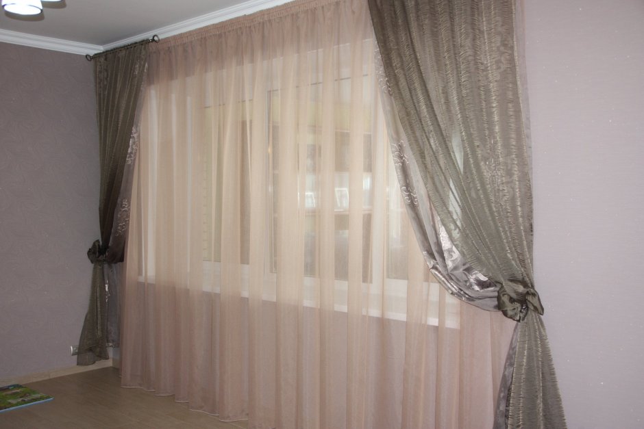 Комбинированная тюль для зала