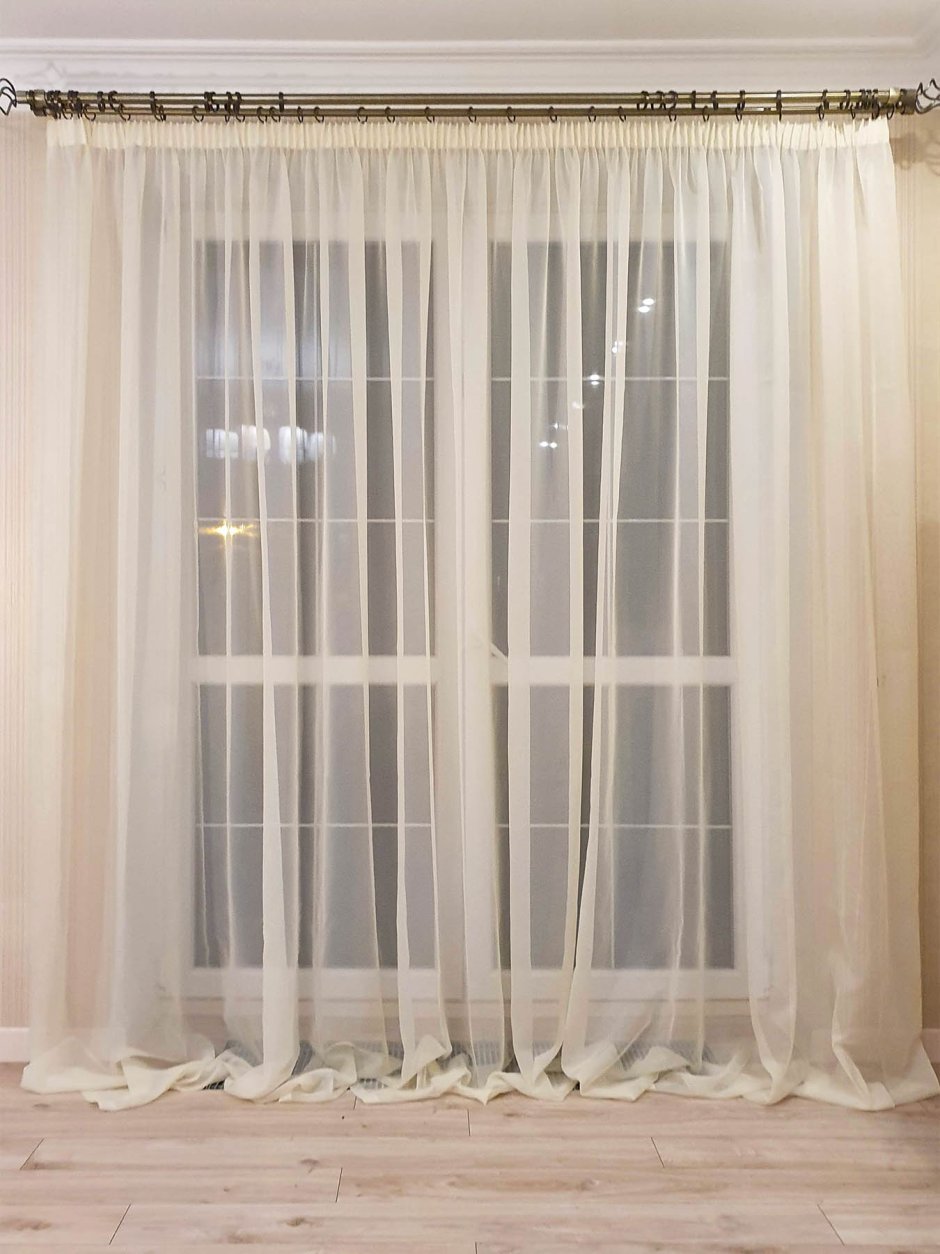 Штора вуаль шампань