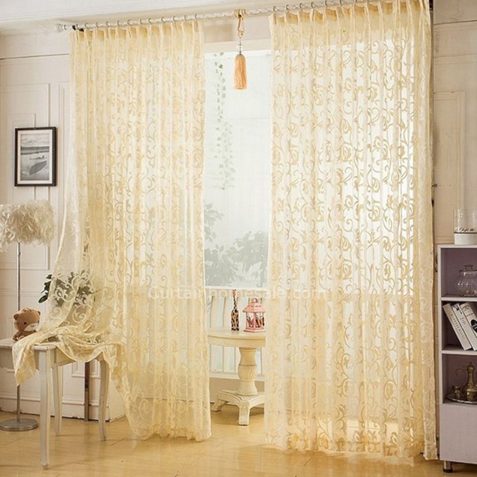 Тюль адонис шампань