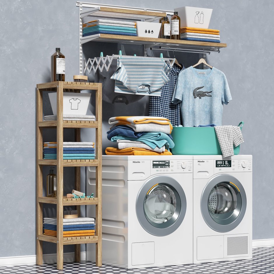Laundry with Miele 3d model