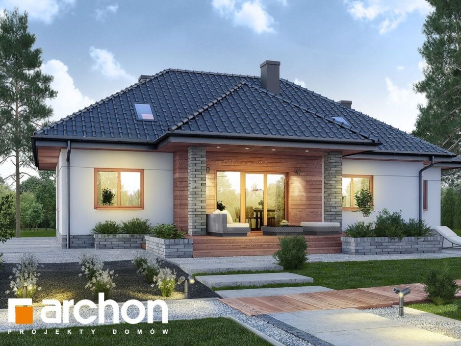 Дом из клееного бруса в стиле Модерн