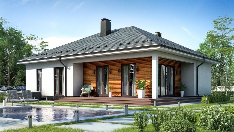 Дома с разноуровневой крышей