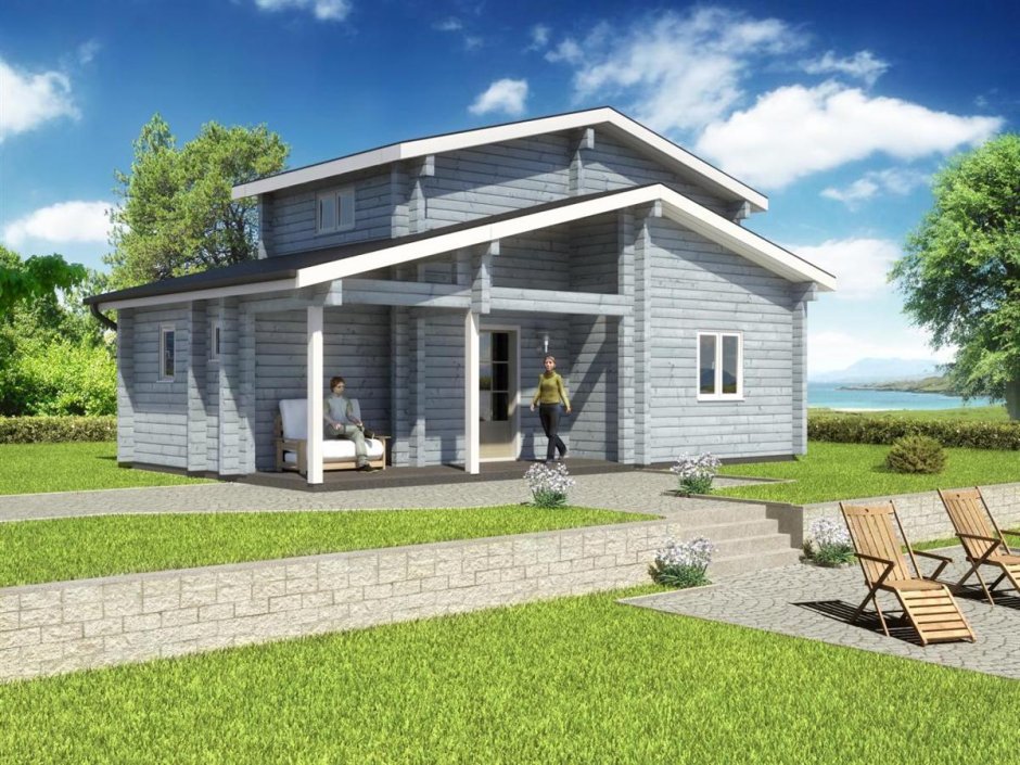 Проекты одноэтажных домов с односкатной крышей