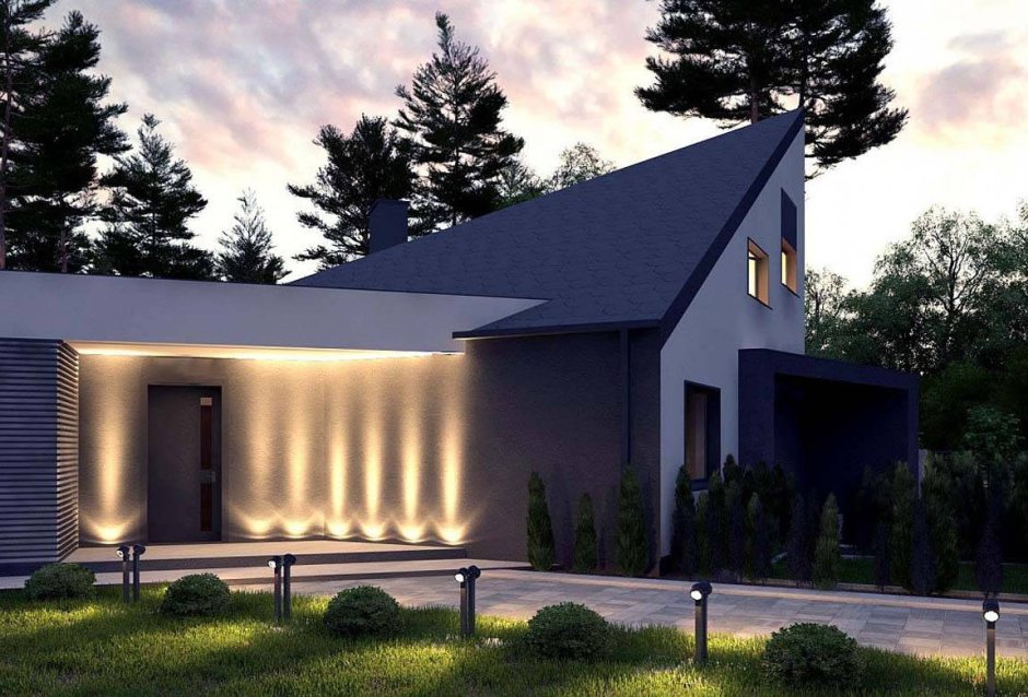 Красивые дворы одноэтажных домов